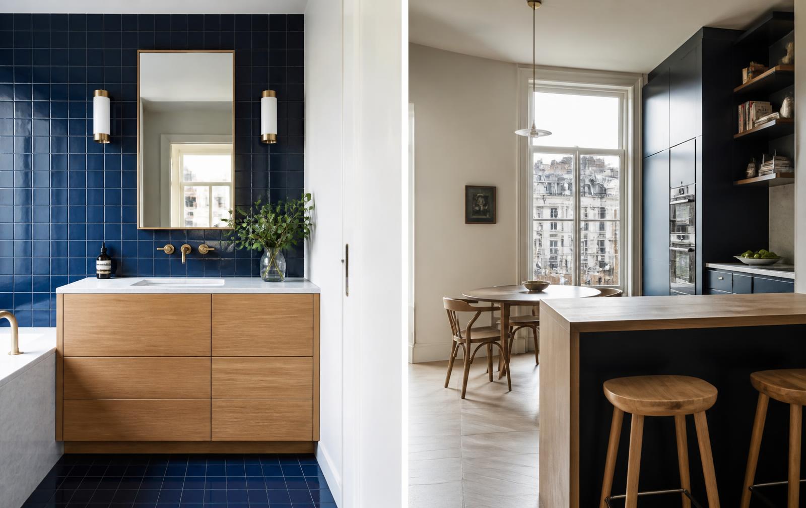 Renovated bathroom and kitchen